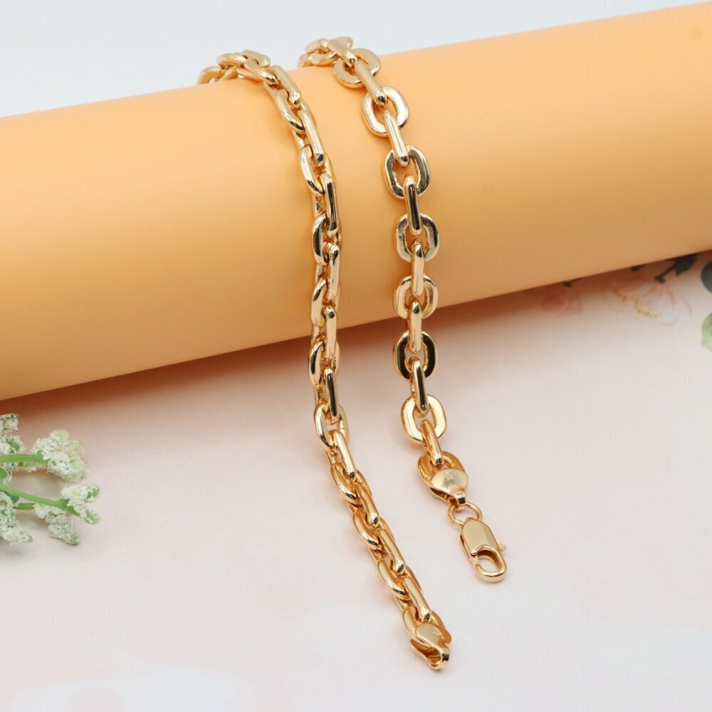 Bold Link Chain Rose Gold Necklace with Lobster Clasp, XPNL0228 - Picture 10 of 12